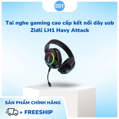Tai nghe gaming cao cấp kết nối dây usb Zidli LH1 Havy Attack